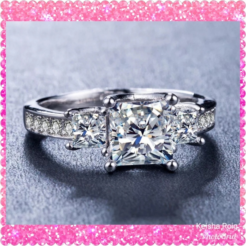 ⭐⭐FLASH SALE⭐⭐❤14K White Gold Filled Sapphire❤ - Picture 2 of 3